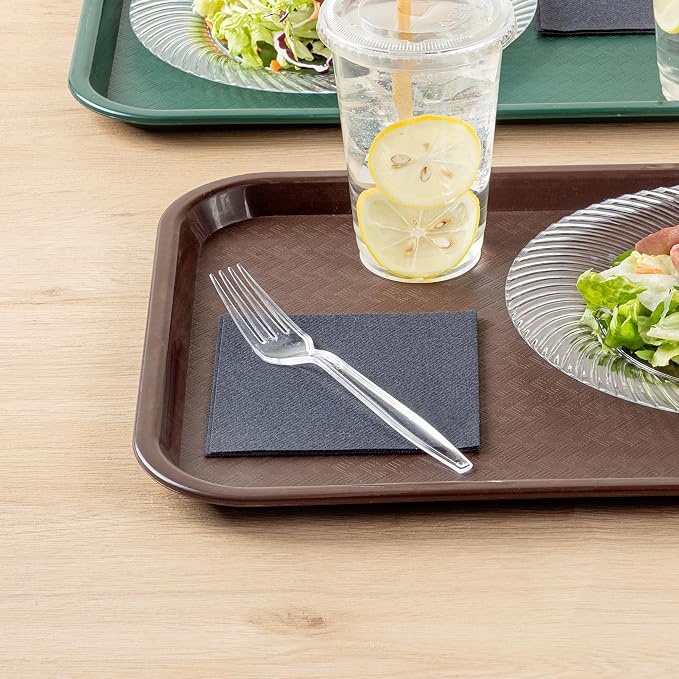 Restaurantware Moderna 7.3 Inch Disposable Forks 250 Recyclable Plastic Cutlery - Crack-Resistant For All Types Of Meals Clear Plastic Party Forks