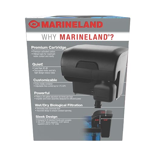 Marineland Bio-Wheel Penguin 175 GPH Power Aquarium Filter, Ultra-Quiet Hang-On-Back Fish Tank Filter with Multi-Stage Filtration for Aquariums Up to 30 Gallons
