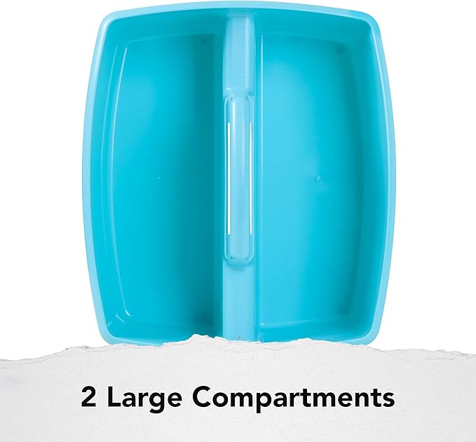 Storex Industries 13" x 11" x 6.375" Large Caddy, Teal (Pack of 2)
