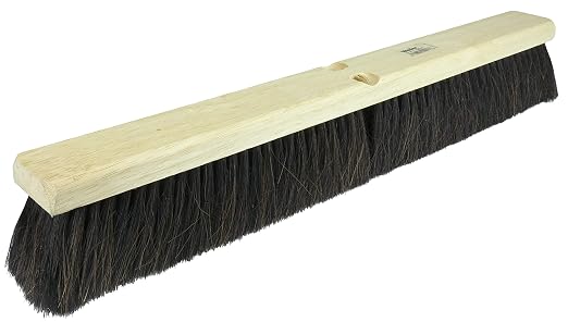 Weiler 42016 Tampico Fiber Medium Sweep Floor Brush, Black Center Fill, 2-1/2" Handle Width, 18" Overall Length, Natural