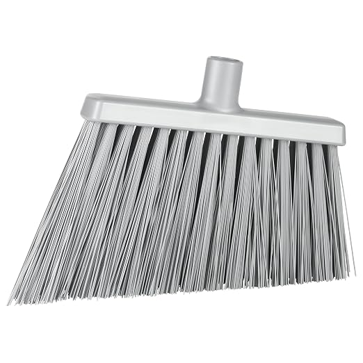 Vikan 291488 Broom, Angle Cut, 11.4" Extra Stiff, Gray