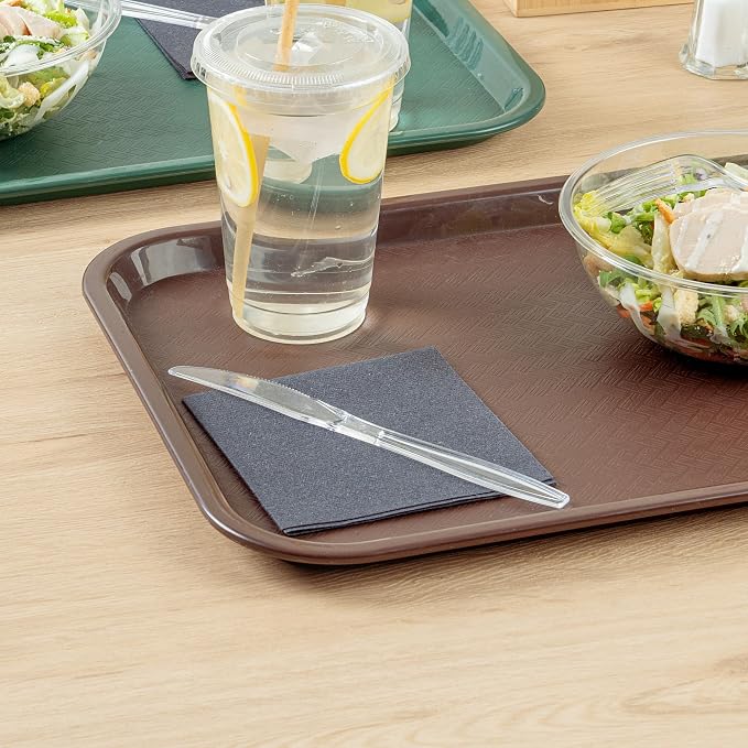 Restaurantware Moderna 7.3 Inch Disposable Knives 250 Recyclable Plastic Knives - Crack-Resistant For All Types Of Meals Clear Plastic Cutlery