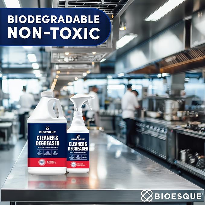 Bioesque Heavy Duty Multi-Surface Cleaner & Degreaser Concentrated Professional Formula, 5 Gallon (Pack of 1)
