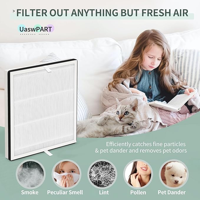 Europa Air Filter Compatible with Afloia Europa Air Puri-Fier, 3-in-1 H13 True HEPA Filter Suitable for Europa Air Puri-Fier Filter Replacement, 2-Pack for B0CLRSB5J7 B0CHW3V387