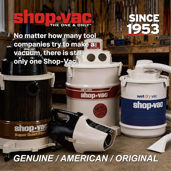 Shop-Vac 5761011 10 Gallon Wet/Dry Shop Vacuum, 4.5 Peak HP, 1.5 Inch Diameter x 7 Foot Hose, 12 Foot Cord, Ideal for Home, Garage, and Workshop Cleaning