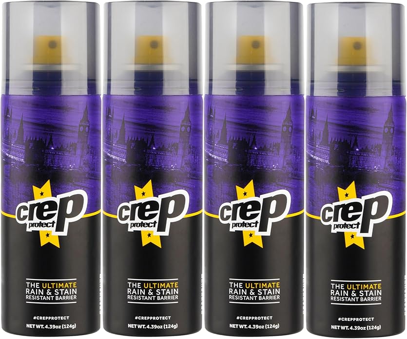 Crep Protect Shoe Protector Spray - Rain & Stain Waterproof Nano Protection for Sneaker, Leather, Nubuck, Suede & Canvas (Pack of 4)