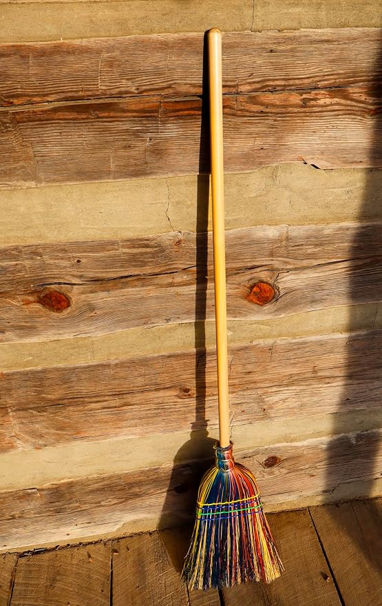 The Homestead Farmhouse Broom - Handmade in The Arkansas Delta This All Natural Broomcorn Broom is Well Suited for Your Farmhouse, Lobby or barn. Can be Used Both Indoors and Outside.