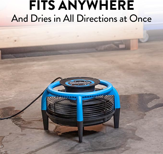 Dri-Eaz Dri-Pod Pro Omnidirectional Floor and Carpet Dryer, Ventilating Floor Dryer for Boats, RVs and Residential Use
