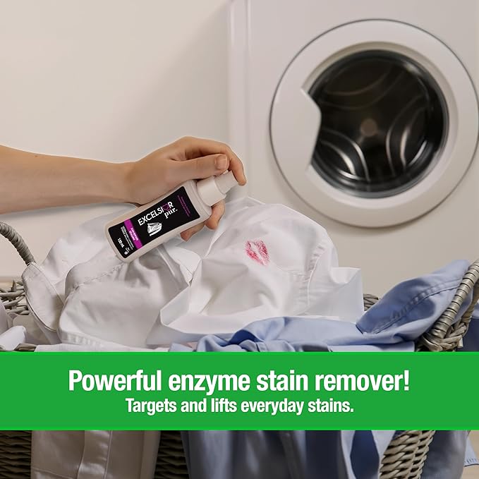 Excelsior Pür 7.5x Ultra Concentrated Liquid Laundry Detergent, 2.4 L / 200 Loads, All-in-One Formula with Odor Suppressant, Includes 120 mL Stain Remover + Eco Dispenser