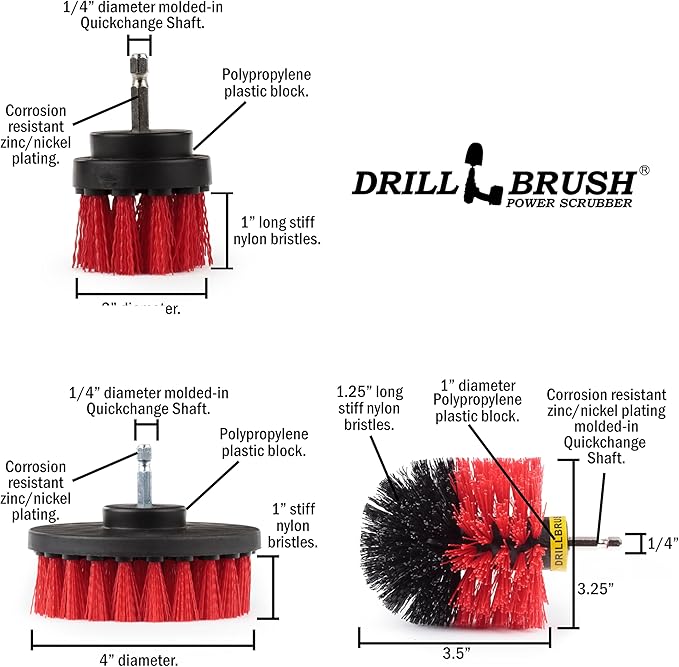 Hard Bristle Cleaning Brush - Stiff Brush for Cleaning - Household Cleaning Paste - Cleaning Scrubber Paste - Concrete Scrub Brush - Birdbath Cleaning Brush - Outdoor Cleaning Tools
