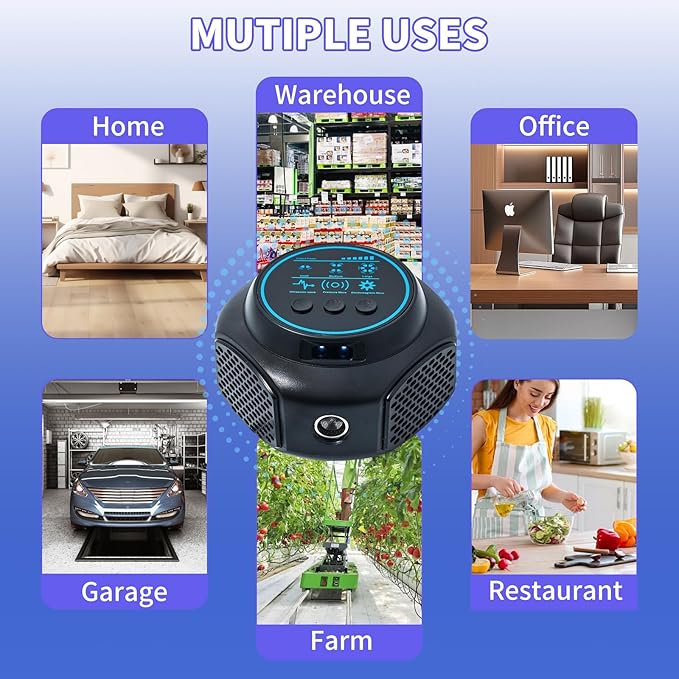 Ultrasonic Pest Repellent Plug in Upgraded High-Power, Mouse Rodent Repellent Insect Control for Rat Mice Squirrel Spider Bug Roach, Electronic Repelling Device with 3 Mode Switching (Black 1Pack)