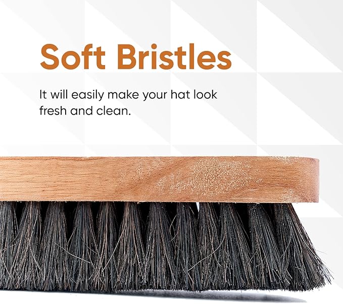 Hat Brush Horsehair Felt Hat Cleaner, Horse Hair Brush for Baseball Cap, Cowboy Hats, Shoes, and Clothes Brush, Soft Bristles Wooden Cleaning Brush, Durable Dust and Lint Remover, 12 Pack - Superio