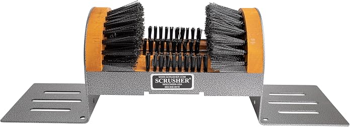 Scrusher Big Boot Cleaner - Extra Wide Heavy Duty Boot Scrubber Brush Weather Resistant Steel Frame Made in America