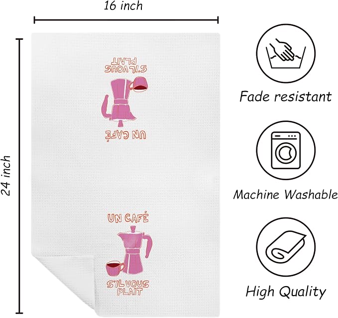 Italian Kitchen Towels Set 3, Italian Kitchen Decor, Bar Towels for Kitchen Bartender, Retro Dish Towels for Hand Towels for Kitchen, Aesthetic Kitchen Decor, 16x24 Inch