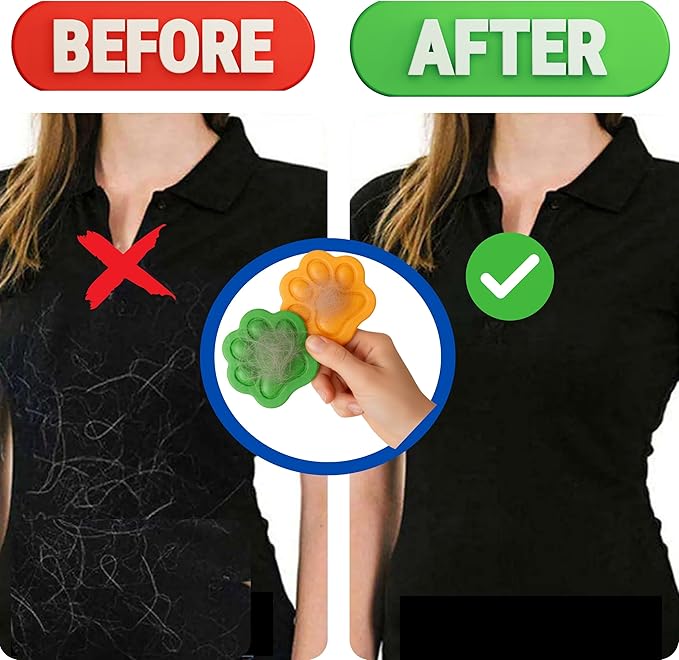 Reusable Pet Hair Remover for Laundry, Removes Dog & Cat Fur, Lint & Dander from Clothes, Furniture and Car Interior, Multi Surface Cat & Dog Fur Removal Tool, 3 in 1 Bundle