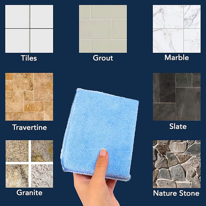 Professional Microfiber Sealer Applicator Pad – The Perfect Tool to Apply Sealer to All Natural Stone and Tile Like Marble, Granite, Concrete & Slate (Blue)