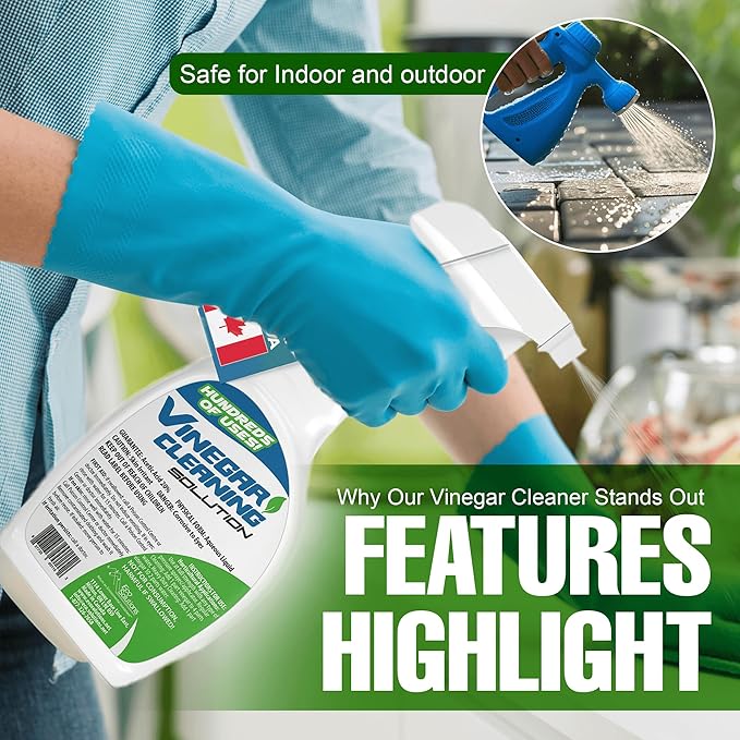 Eco Solutions Vinegar Cleaning Solution - all purpose household cleaner, 20% concentrated vinegar - 4 Litre Jug (1.06 gallons)