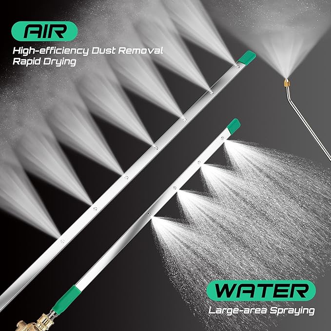 47" & 24" & 15" Radiator Cleaning Wand 3-Piece Set, 4500 PSI Stainless Steel Dual Water/Air Radiator Cleaner with Pressure Washer Gun Adapter & Tips for Cars, Trucks, Heavy Equipment,