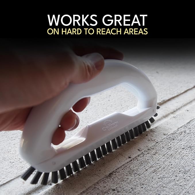 Natural Wall Cleaner (24 oz Stain Removing Spray) & Grout Cleaning Brush with Stiff Nylon Durable Bristles - a perfect combo for cleaning Walls, Bathroom, Kitchen, Tile, Floor, Bathtub, Carpet and man