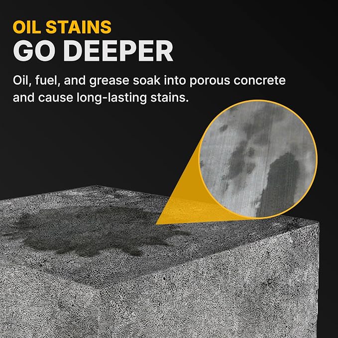 CAF Outdoor Cleaning EXIMO Waterless Concrete Cleaner, Oil Stain Remover for Driveway, Garage Floor, Basement & Walkway Surfaces, Natural Concrete Cleaner Powder Treatment, Covers Large Areas, 0.75 lb