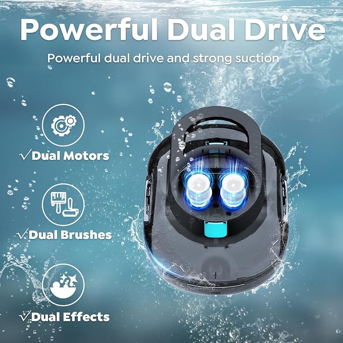 S1 Pro Cordless Robotic Pool Cleaner, 130-Min Runtime, Cleans Up to 1,292 Sq.Ft, Dual-Motor Pool Vacuum, Automatic Cleaner with Large Filter Basket, Fast Charging & Self-Parking (Soft Gray)