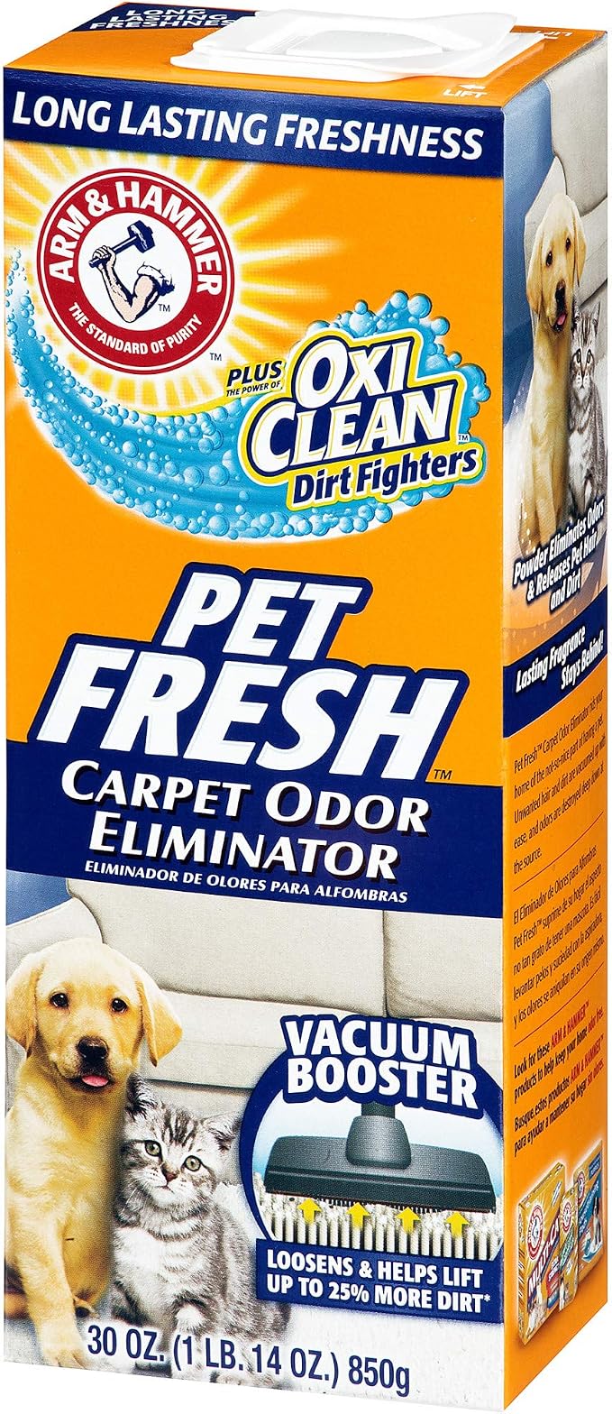 ARM & HAMMER Carpet Odor Eliminator, Pet Fresh, 30 Oz (Pack of 6)