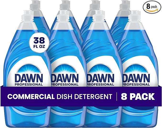 Dawn PRO Manual Pot and Pan Detergent, Dish Soap Liquid for Dishwashing by Hand, Bulk Concentrate for Commercial Use, 38 fl oz (Case of 8)