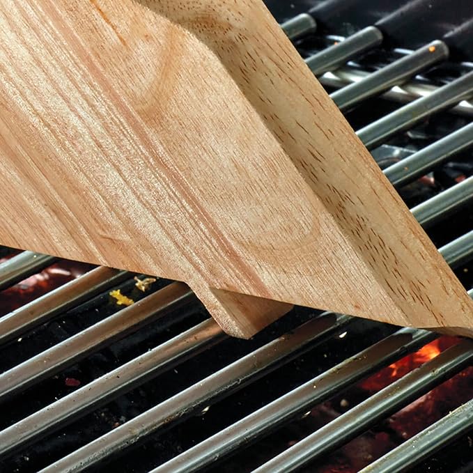 Mr. Bar-B-Q Oversized Premium Wood Grill BBQ Scraper & Brush