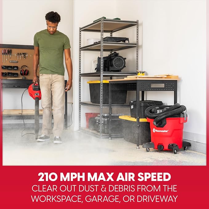 Vacmaster 12-Gallon 6 Peak HP Wet/Dry Vac with Detachable Blower, VBVCM1211 1101