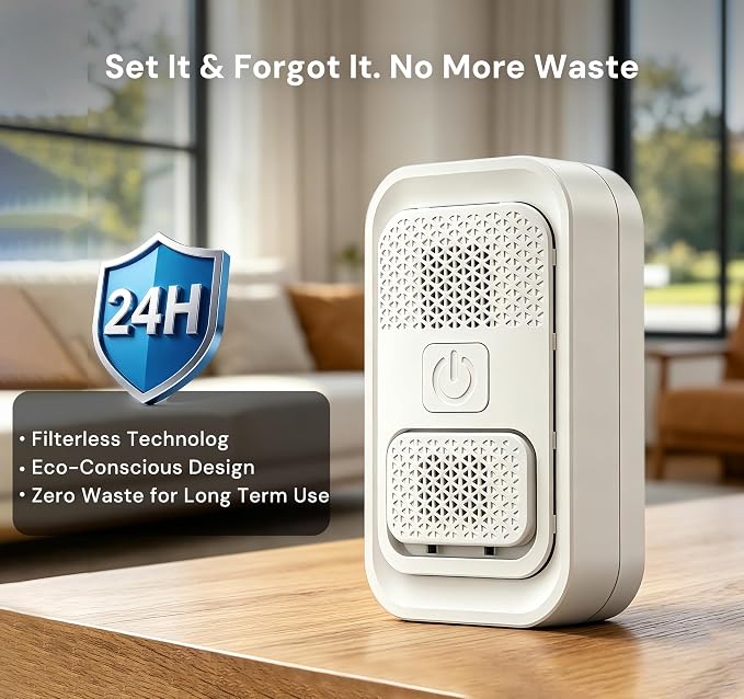 Plug in Air Purifiers for Home - High-Density Ionic Air Purifiers for Bedroom, Bathroom, Kitchen - Negative Ion Generator Odor Eliminator for Pets, Smoke, Dust, Smell - No Filter, White (4-Pack)