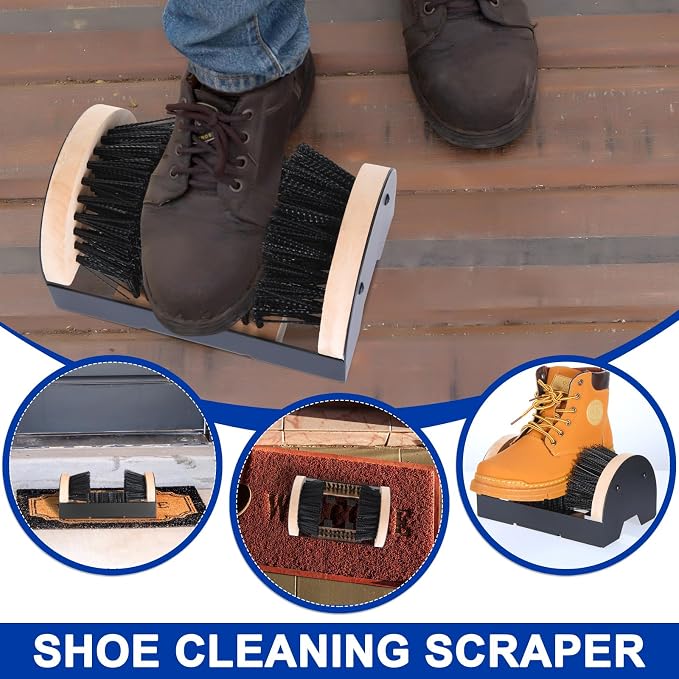 Sliner Boot Brush Scraper Outdoor Heavy Duty Shoe Cleaner Brush Boot Scraper for Sneaker Mud Cleaning Supplies(4 Pieces)
