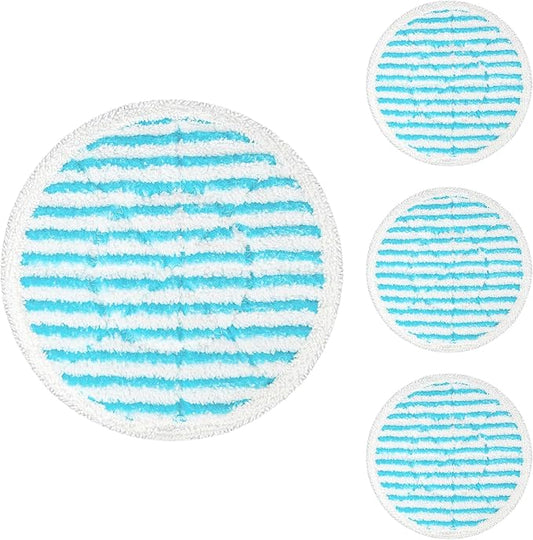 F Flammi Heavy Duty Replacement Steam Mop Pads for Pursteam ScrubMaster, 4 Pack Velvet-Bristle Hybrid Deep Scouring Steam and Scrub Mop Pads, Cleans Stubborn Grease and Grime
