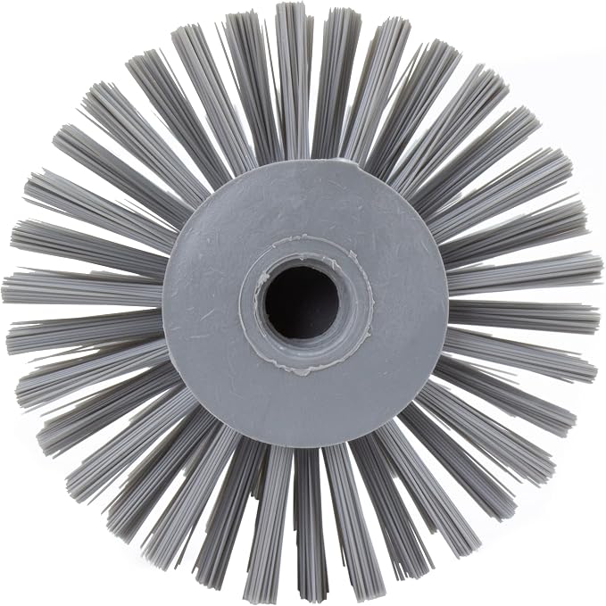 SPARTA Industrial Tank Brush Head Pipe Brush Head, Drain Brush with 3/4" Thread Hole (Handle Not Included) for Commercial Use, Plastic, 5 x 3.9 Inches, Gray (Pack of 2)