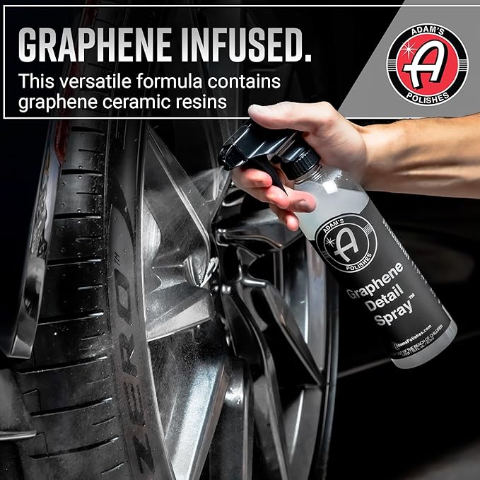 Adam's Polishes Graphene Detail Spray (Gallon) - Extend Protection of Waxes, Sealants, & Coatings | Waterless Detailer Spray For Car Detailing | Clay Bar, Drying Aid, Add Ceramic Graphene Protection