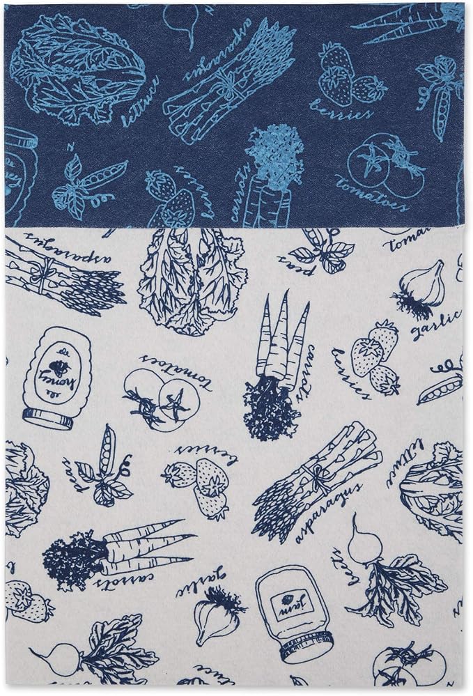 DII Fridge Liner Collection Non-Adhesive, Cut to Fit, Nautical Blue Market, 12x24, 6 Piece