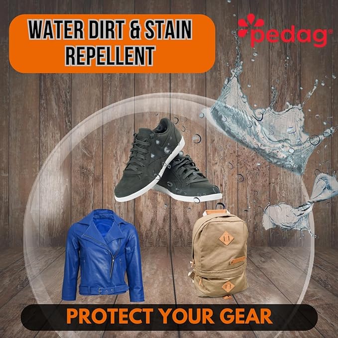 Pedag PFAS-Free Waterproofer | German Made | Heavy Duty Waterproof and Stain Repellent | Canvas & Fabric Spray Protector | Waterproofing Spray and Guard for Boots, Shoes, Tents, Hats, Jackets | 1 Can