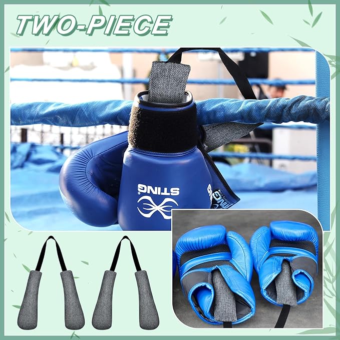Timgle 2 Pcs Boxing Glove Deodorize Boxing Gear Odor Eliminator Bamboo Charcoal Deodorizer Boxing Glove Hockey Bowling Odor Eliminator Moisture Absorbing Sports Equipment for Bags Sports Gear