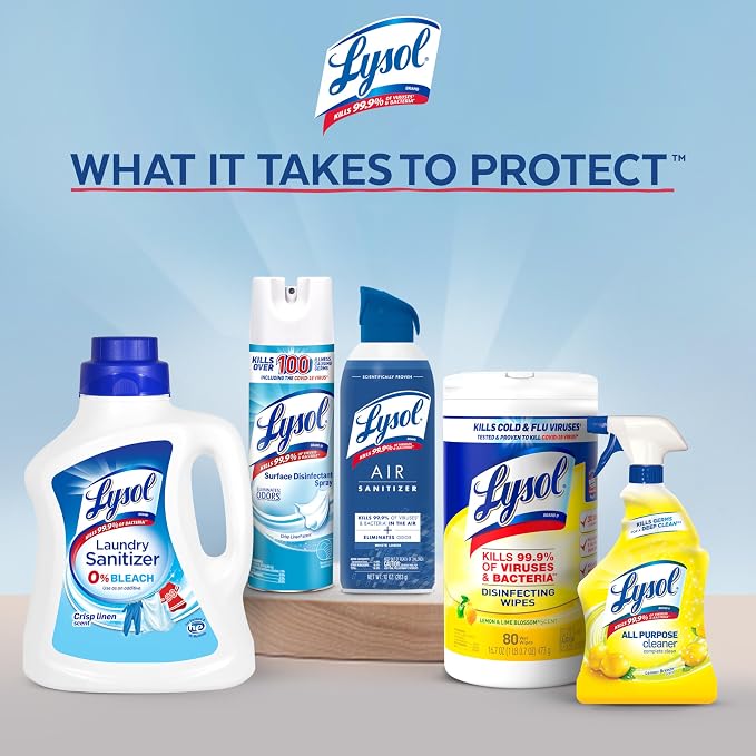 Lysol Air Sanitizer with Bacterial Odor Eliminator for Home & Office, Air Freshener Alternative, Cotton Blossom Scent, 10 oz (Pack of 3)