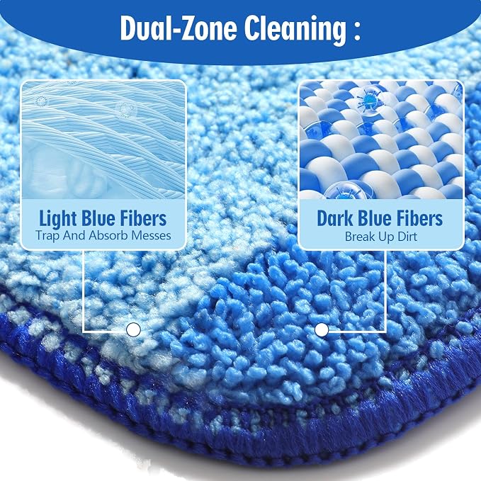 3 Pack Microfiber Cleaning Pads Compatible with Bona Mops, Safe for Hardwood and Hard-Surface Floors, Washable, Reusable