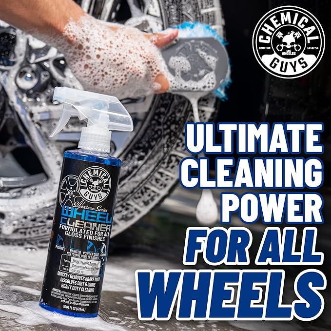 Chemical Guys Starter Car Care & Cleaning Kit, 7-Piece Detailing Car Wash Kit with 6 Premium 16 oz Care Chemicals and Accessories for Washing, Waxing, and Interior Cleaning