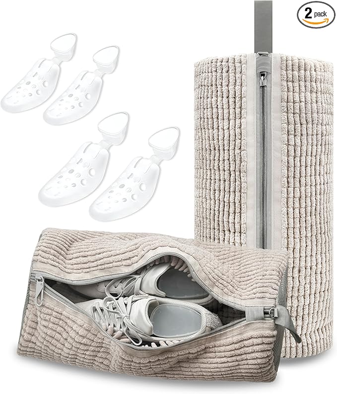 Shoes Bags For Washing Machine Shoe Washing Machine Bag, Reusable Shoe Cleaning Bag All Types And Sizes Shoes Laundry Bag(Light Brown 2pcs)
