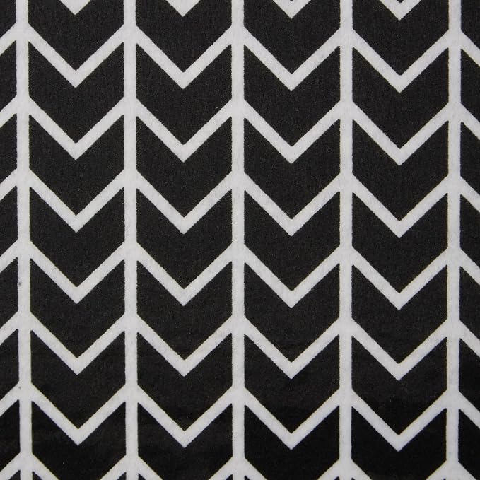 DII Fridge Liner Collection Non-Adhesive, Cut to Fit, 12x24, Black Herringbone, 6 Piece