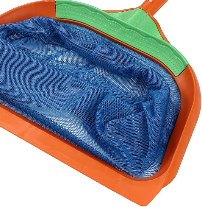 Ultra Fine Mesh Skimmer Rake, Pool Leaf Net with Plastic Frame Replacement Pool Cleaning Net for Cleaning Swimming Pools Hot Tubs Spas Fountains