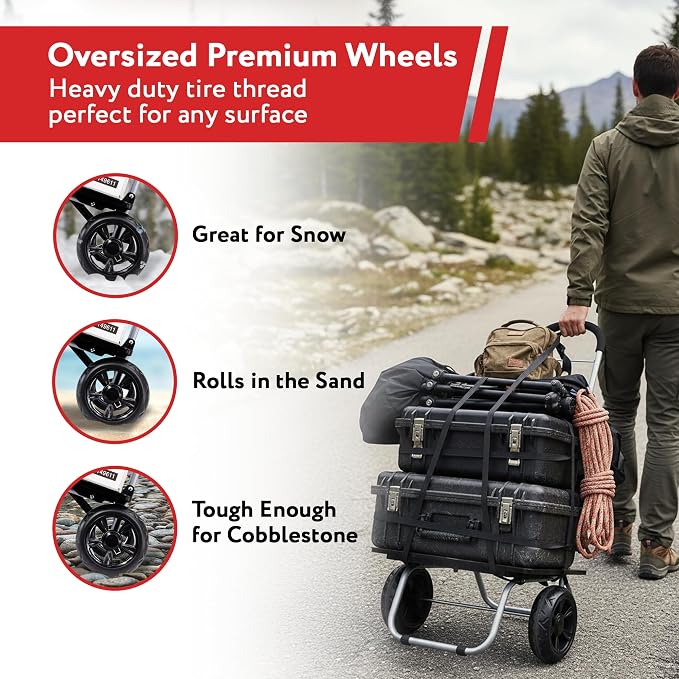 dbest Products Bigger Trolley Dolly MM, Black Handtruck Hardware Garden Utility Cart