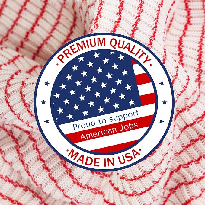 World's Best Kitchen Dish Cloths - Set of 12 Red Dishcloths for Washing Dishes - Absorbent Poly Cotton Waffle Weave Dish Rags, Made in USA