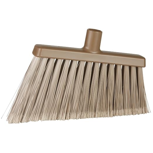 Vikan 291666 Split Bristle Angle Head Broom, 11.4", Brown