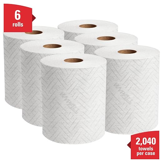 WypAll REACH™ General Clean L10 Light Cleaning Towels (53734), Center-Pull Roll Towel for WypAll REACH Disepnser (53688), 340 sheets/Roll, 6 Rolls/Case, 2040 Sheets/Case