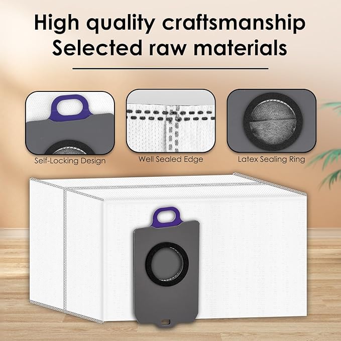 (15 Pack) Freo Z Ultra Replacement Dust Bags compatible with Narwal Flow, Freo Z Ultra Vacuum Cleaner, Disposal Bag Accessories, Freo Z Ultra Robot Vacuum Bags, Filter Bags, Canister Bags