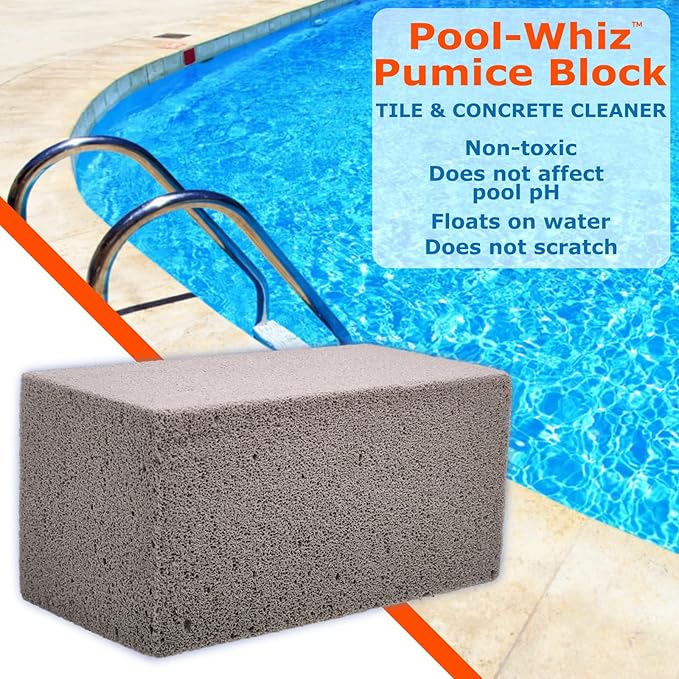 Pool-Whiz Pumice Block for Pool (12-Pack) | Pool Tile & Concrete Cleaner | Pumice Stone for Cleaning Spas, Water Features & Bathroom Floors | Cleaning Block for Rust & Stains by Billy Buckskin