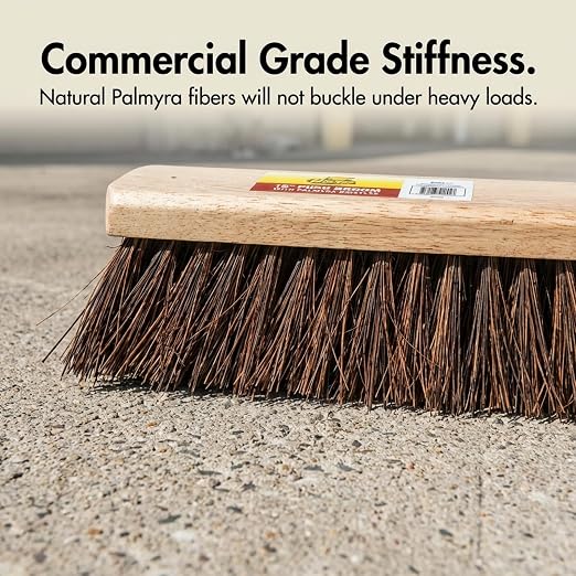 Bristles 4218 18” Push Broom Head for Indoor and Outdoor, Commercial Or Residential Use with Stiff Bristles for Heavy-Duty Work On Concrete, Patio, Garage, Stone Or Any Heavy Duty Cleaning